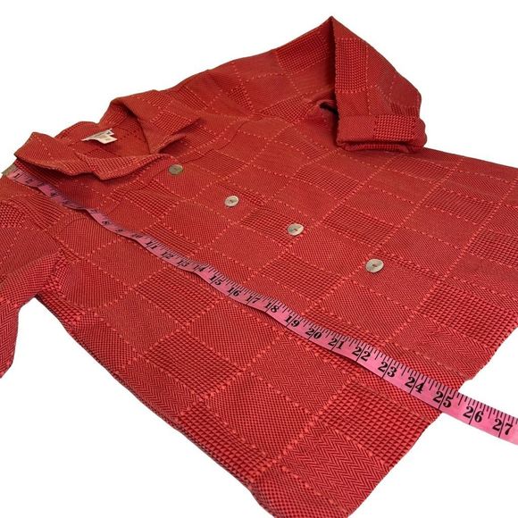 Coldwater Creek‎ Women's Coral / Red Button-Down Long-Sleeve Blazer Size Medium - Picture 3 of 6